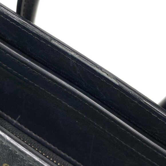 CELINE Luggage Nano Shopper 168243AAC.27CA Bordeaux Black Red Leather - - Picture 7 of 16